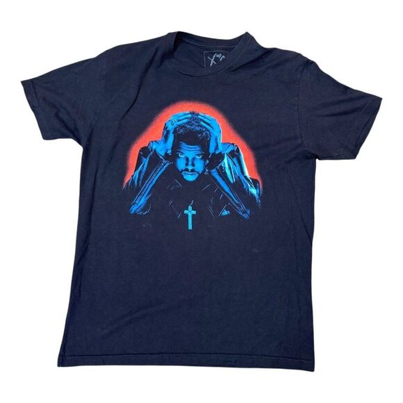 The Weeknd XO Graphic T-Shirt Black Cotton Unisex M Starboy Album Cover Rock - Picture 1 of 5